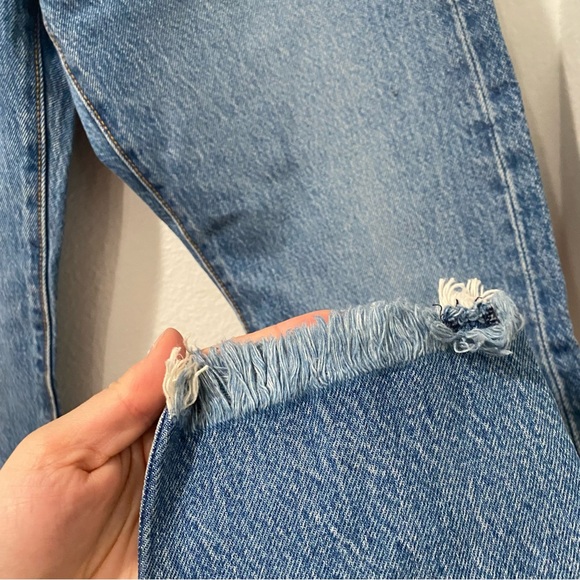 Levi's Premium Wedgie Distressed Button Fly Jeans sz 24 - Picture 5 of 8